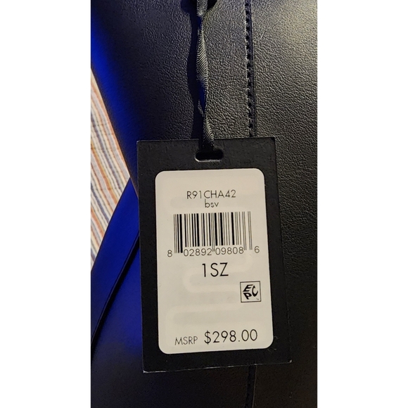 NWT DKNY Black Leather Hobo Shoulder Handbag Black w/ Silver Chain Accent - Picture 13 of 16